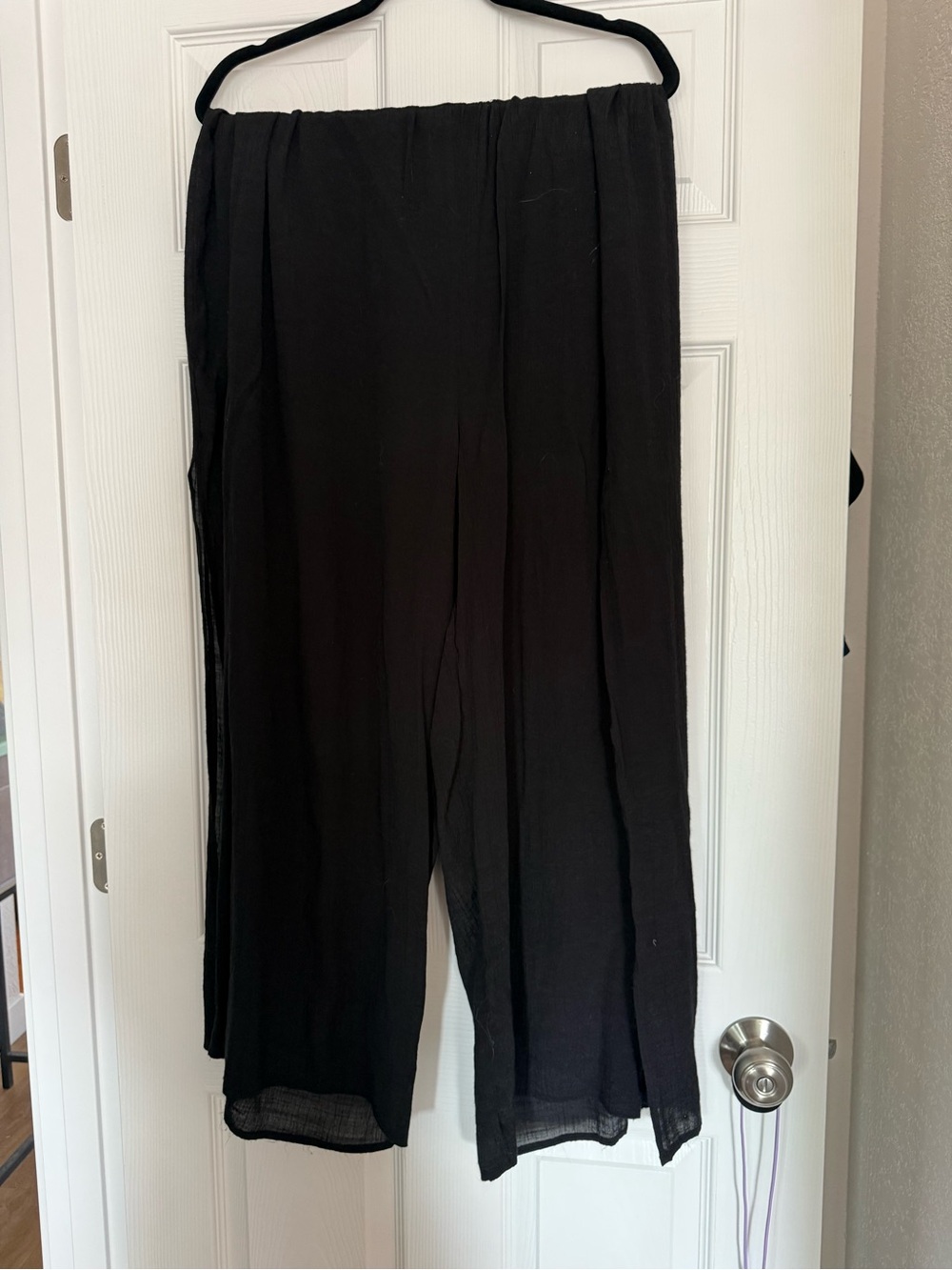 Torrid Black Sheer wide leg swim pants